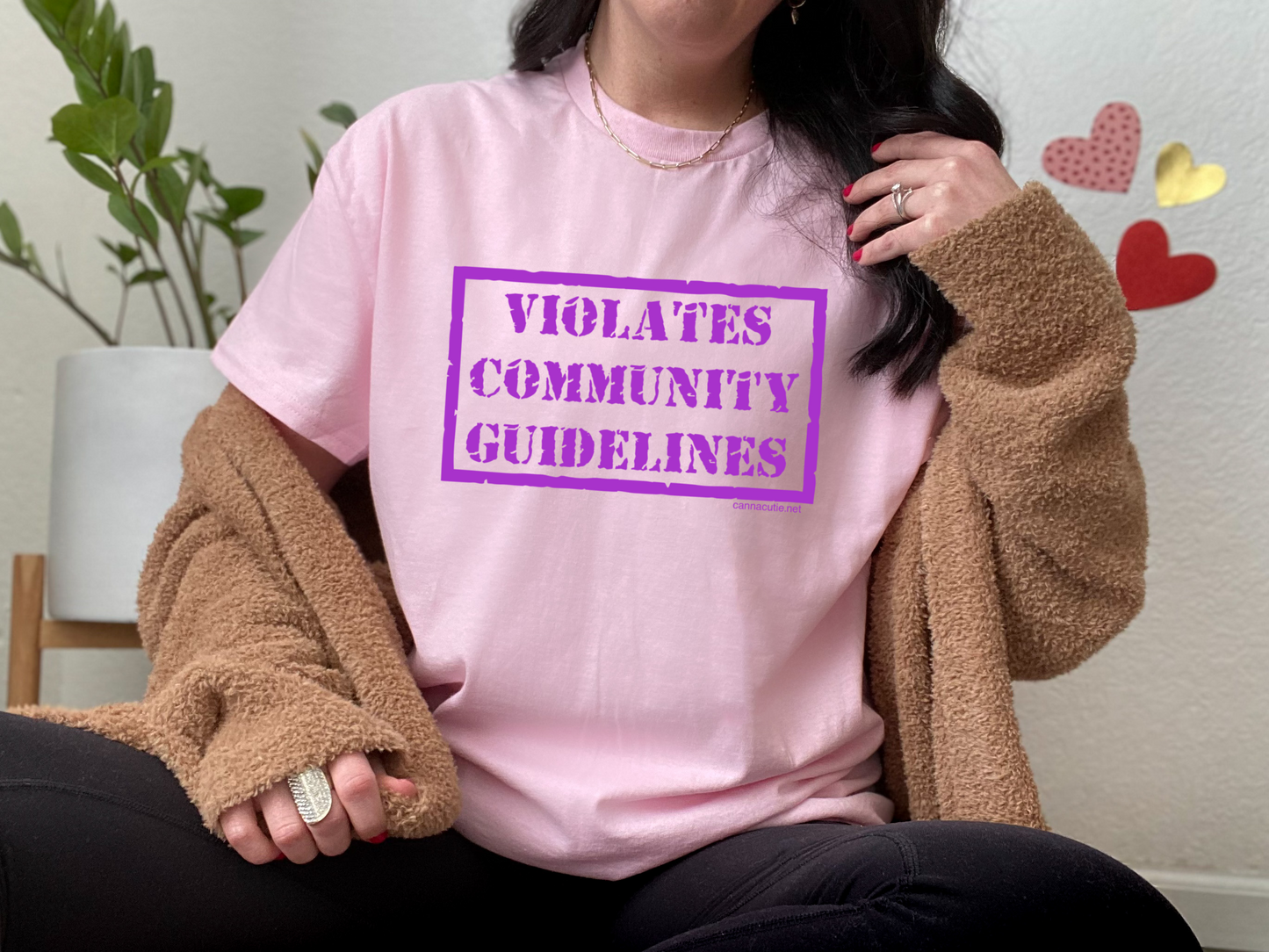 Violates Community Guidelines (Purple)