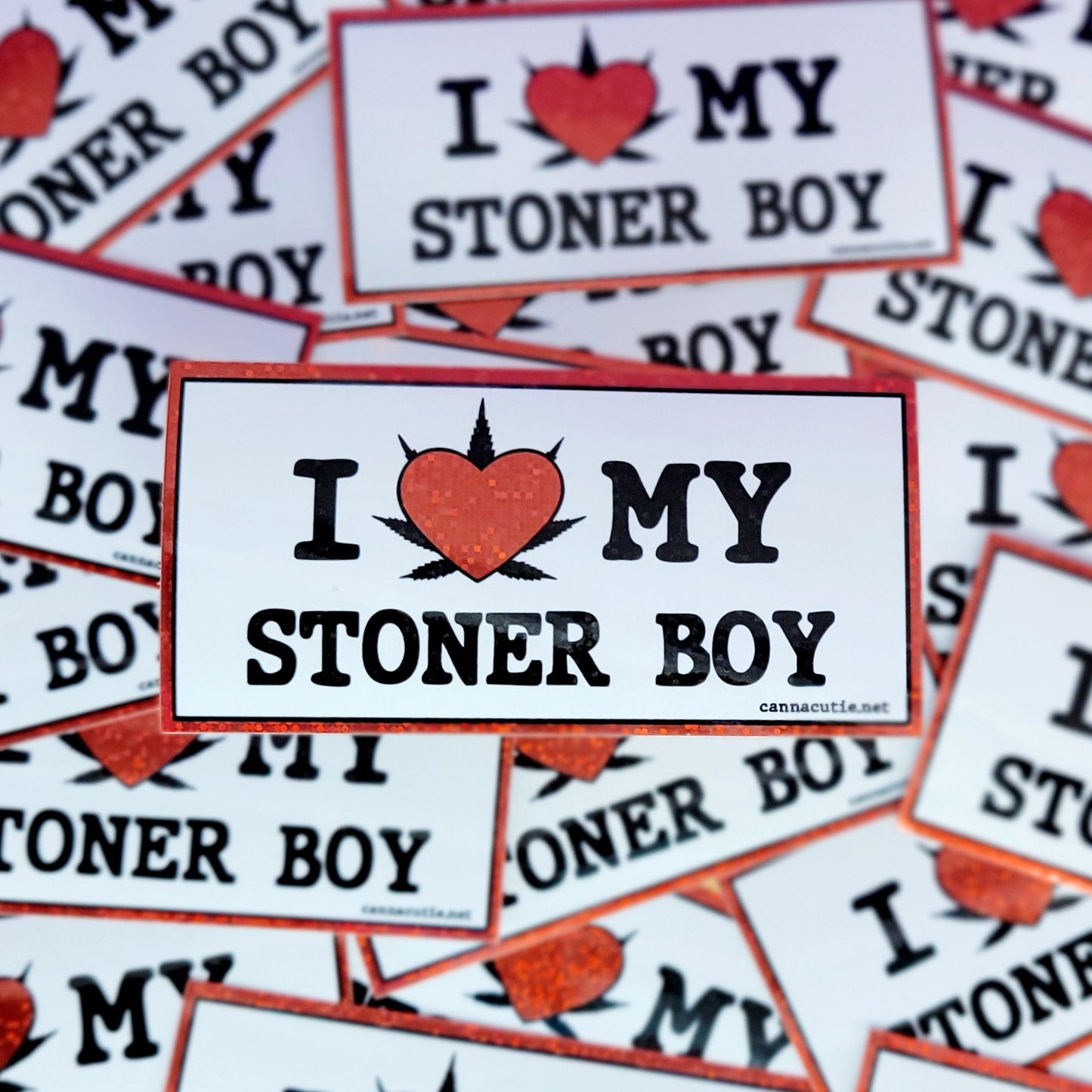 I Love My Stoner Boy sticker