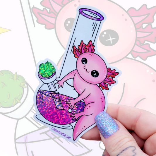 Axolotl (glitter) sticker