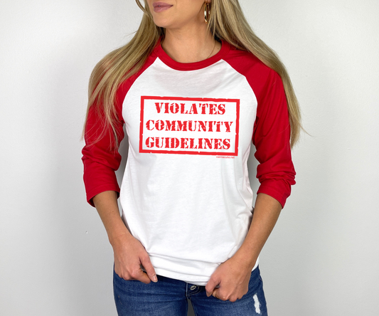 Violates Community Guidelines (quarter-sleeve)