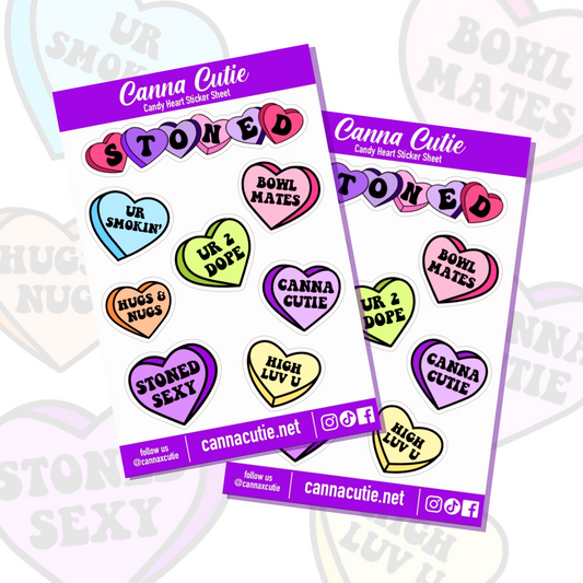 Candy Stoner Heart sticker sheet