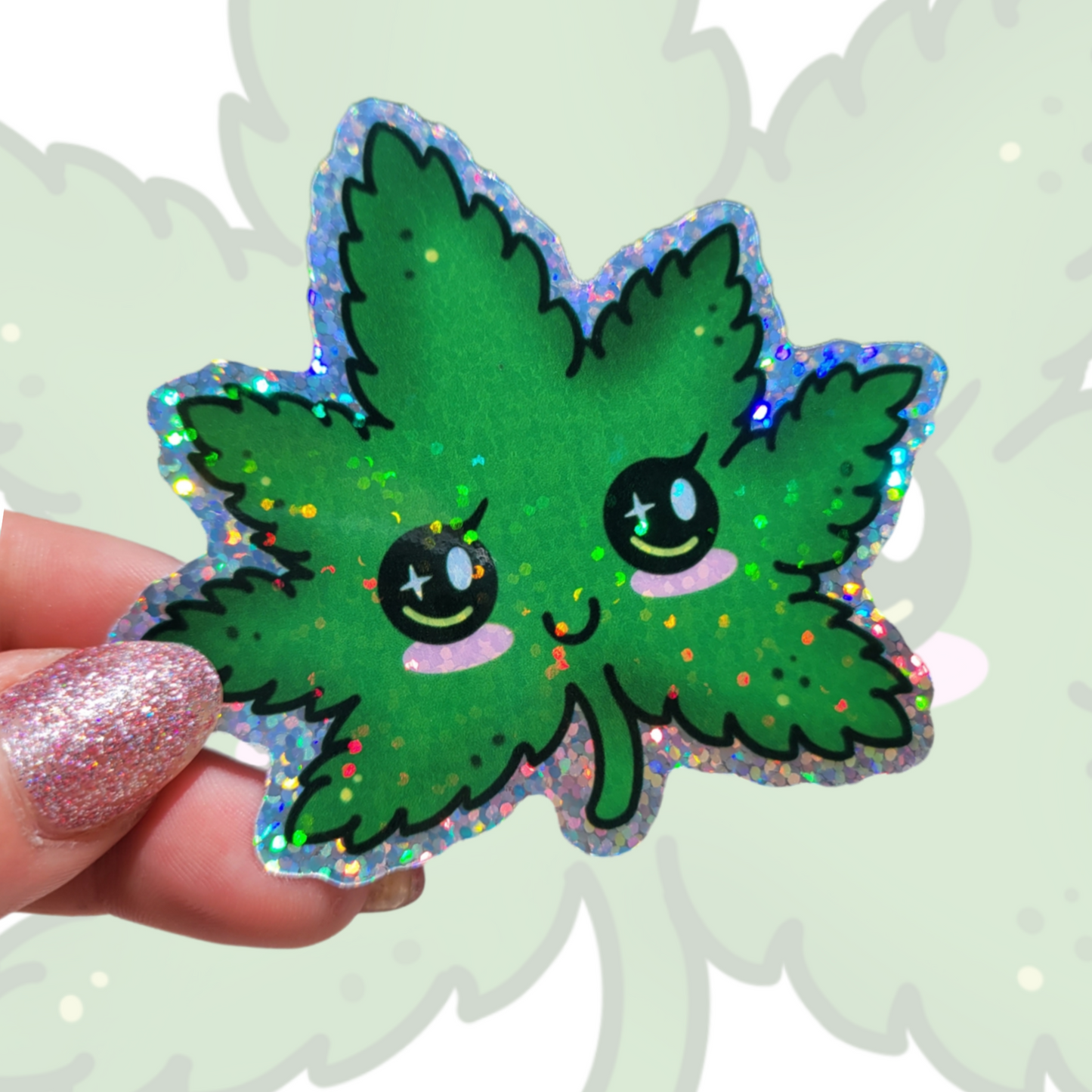 Cute Pot Leaf Sticker