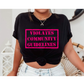 Violates Community Guidelines (Pink)