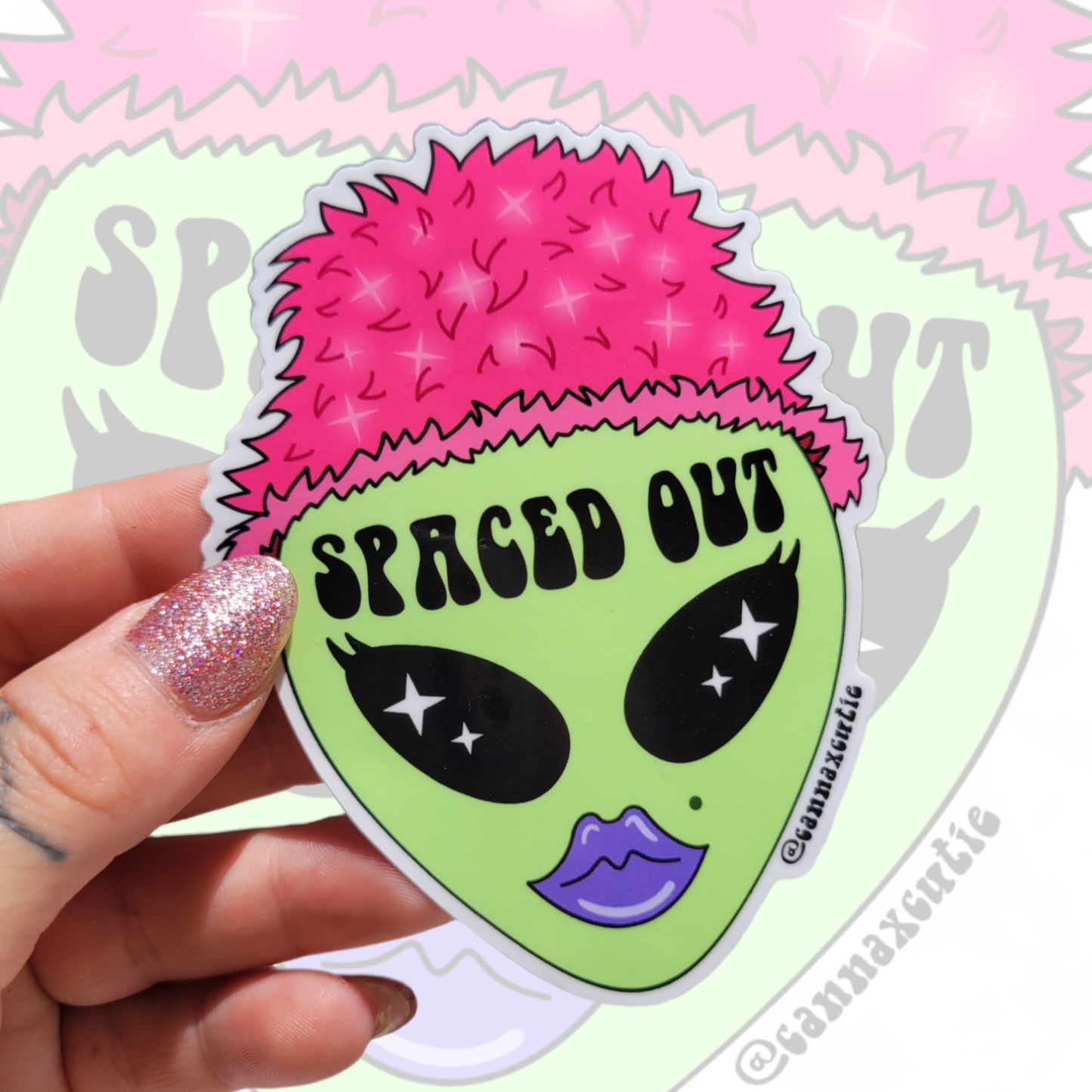 Spaced Out Alien sticker